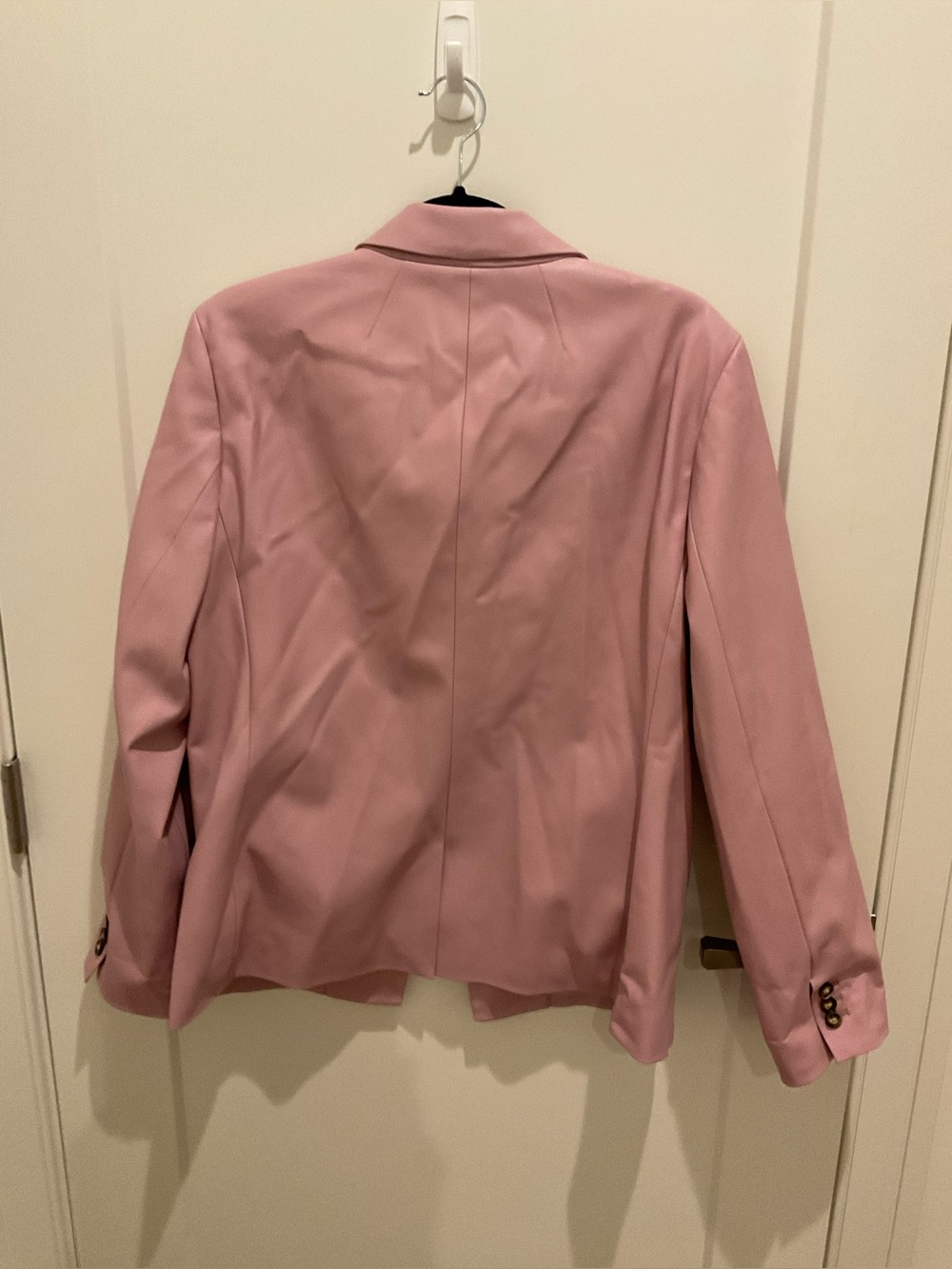 J. Crew Pink Women's Faux Leather Blazer - Picture 3 of 5